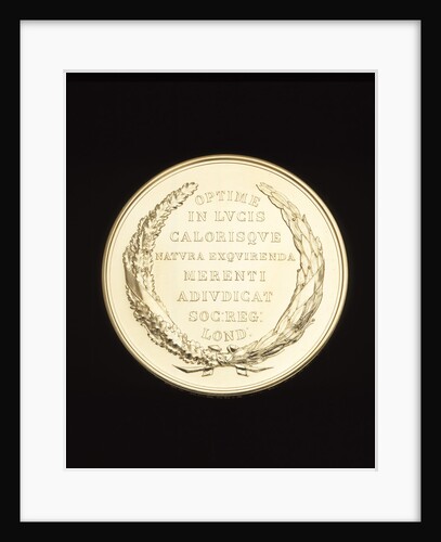 Reverse of the Rumford Medal by Anonymous