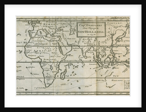 Map of William Dampier's voyage to Australia, 1699 by Anonymous