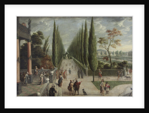 Italian-style garden landscape by Anonymous