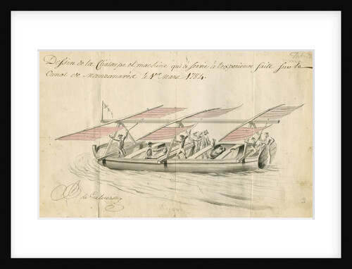 Boat sailed by aerostatic 'wings' by Anonymous