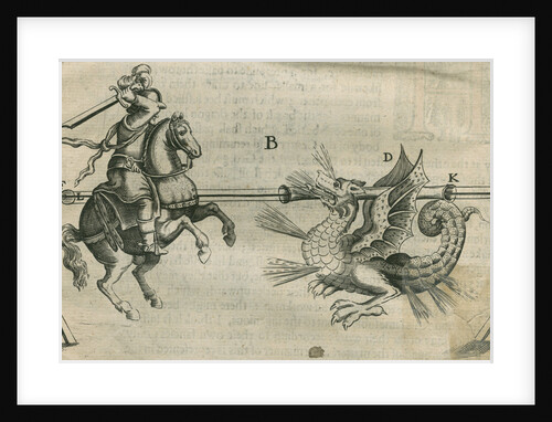 Firework display depicting St George fighting the dragon by Anonymous