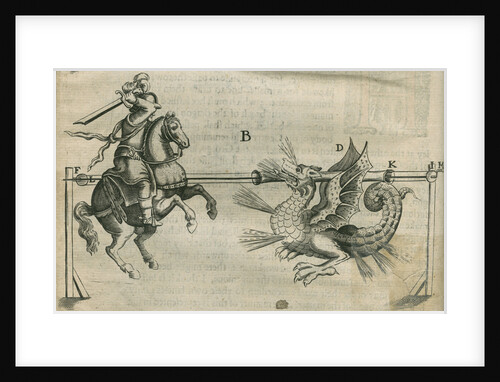 Firework display depicting St George fighting the dragon by Anonymous