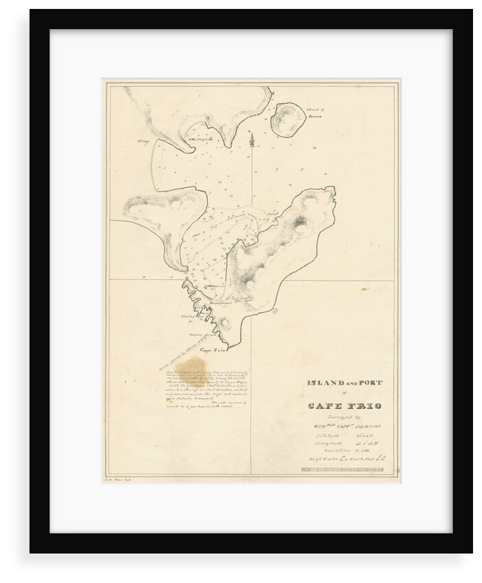 Chart of the Island and Port of Cape Frio by John Frederick Fitzgerald De Roos