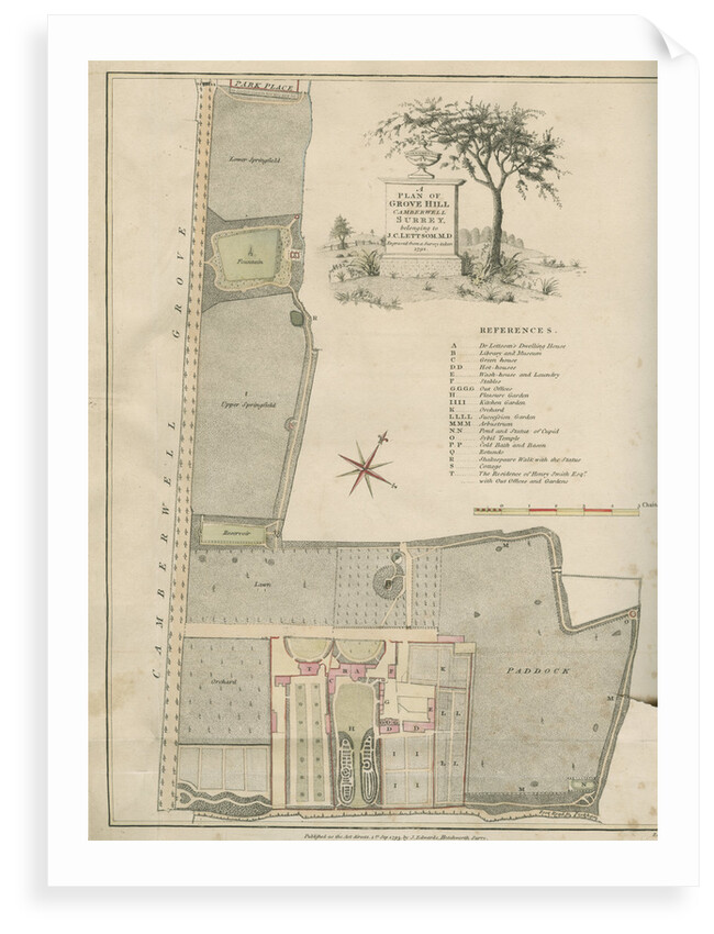 'A plan of Grove Hill, Camberwell, Surrey' by James Edwards