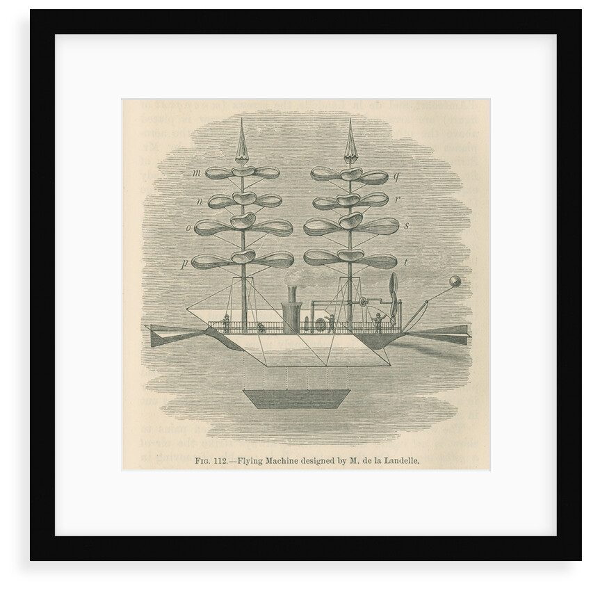 'Flying machine designed by M. de la Landelle' by William Ballingall
