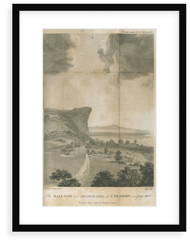 'The balloon over Helsbye Hill in Cheshire' by William Sharp