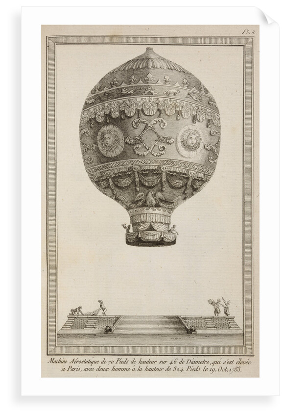 A balloon in flight by Anonymous