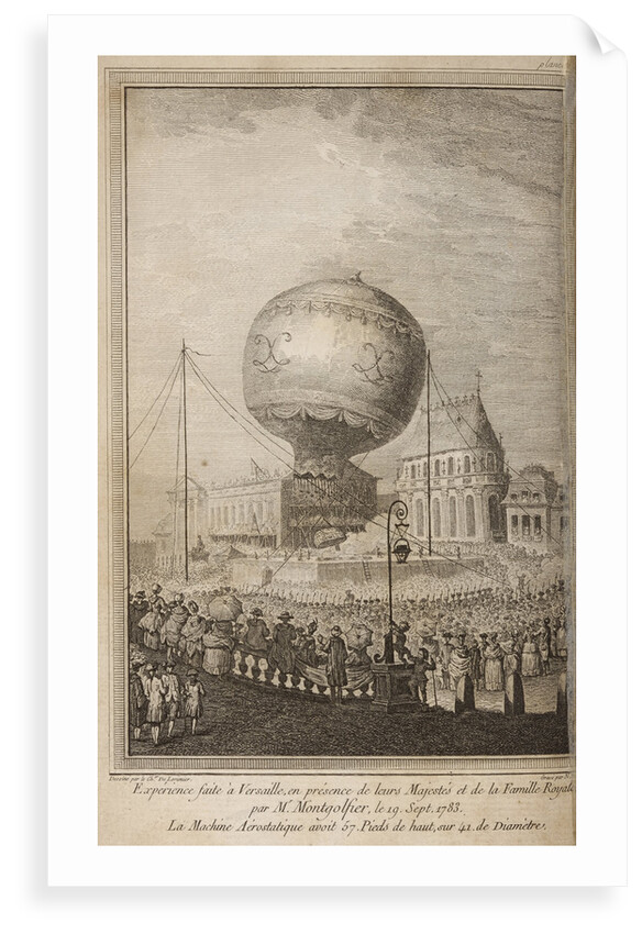 Flight of a Montgolfier balloon by Nicholas Delaunay
