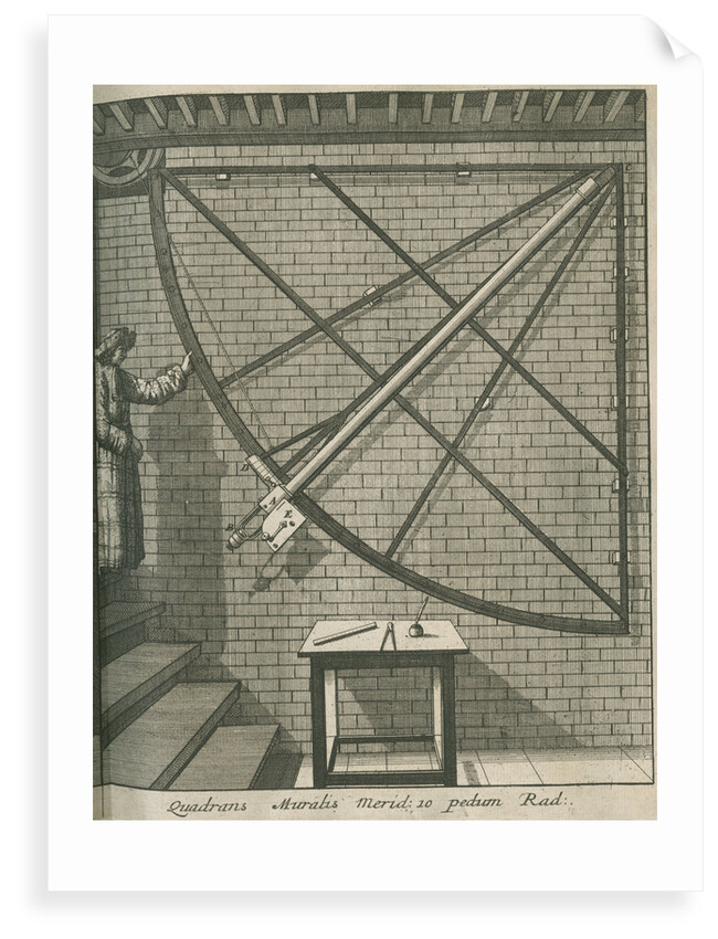 Mural quadrant at the Royal Observatory, Greenwich by Francis Place