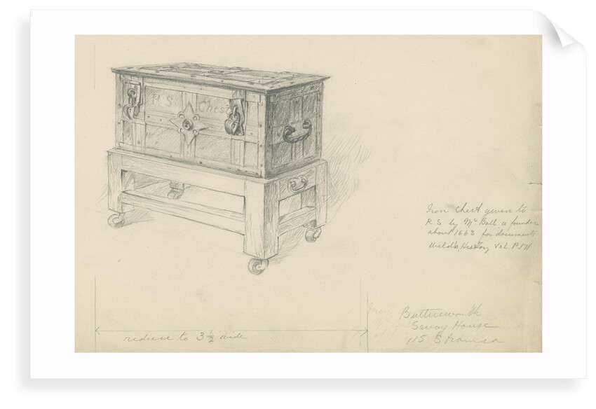 The Royal Society's iron chest by unknown