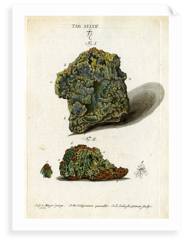 Green mineral of lead by Johann Sebastian Leitner