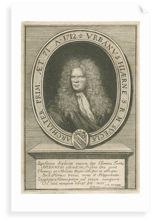 Portrait of Urban Hjarne (1641-1724) by Elias Brenner