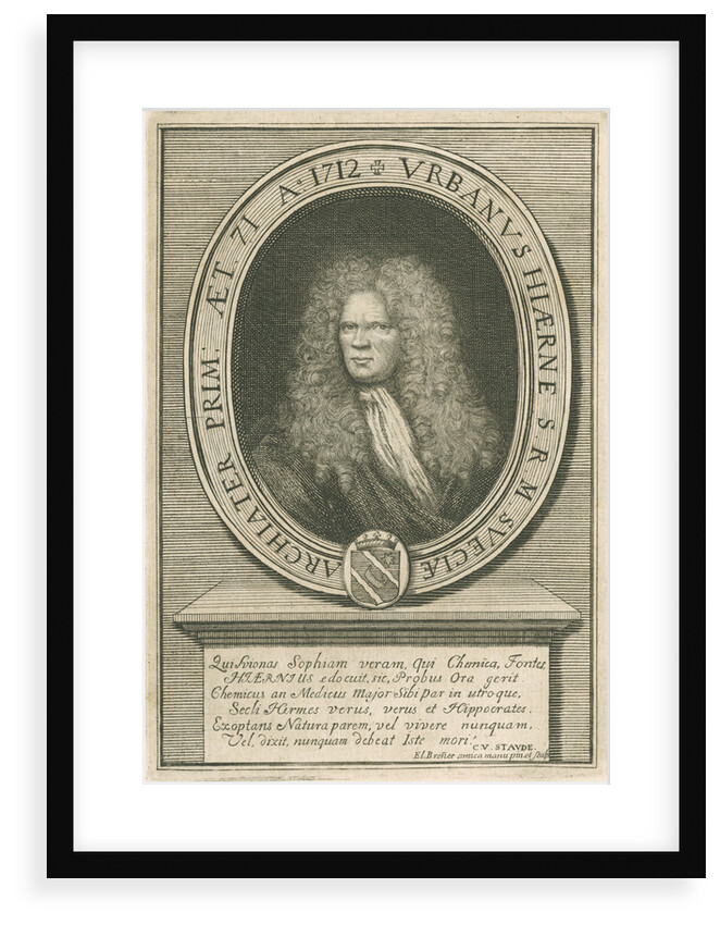 Portrait of Urban Hjarne (1641-1724) by Elias Brenner