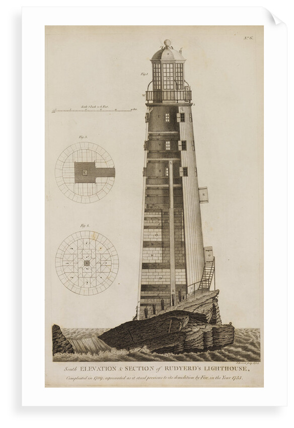 Rudyard's Lighthouse on the Eddystone Rocks by James Record