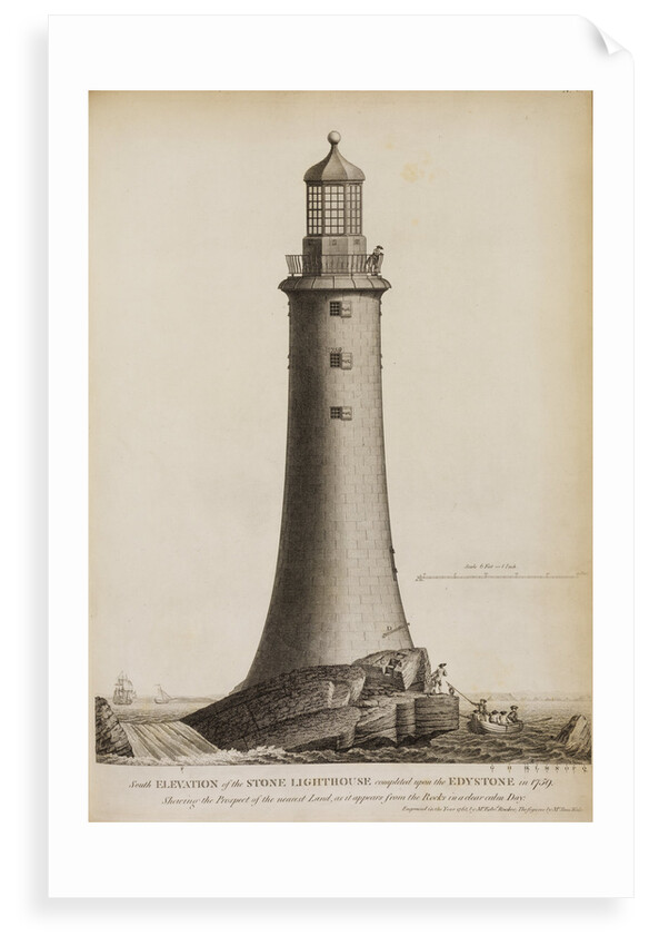 Smeaton's Lighthouse on the Eddystone Rocks by Edward Rooker