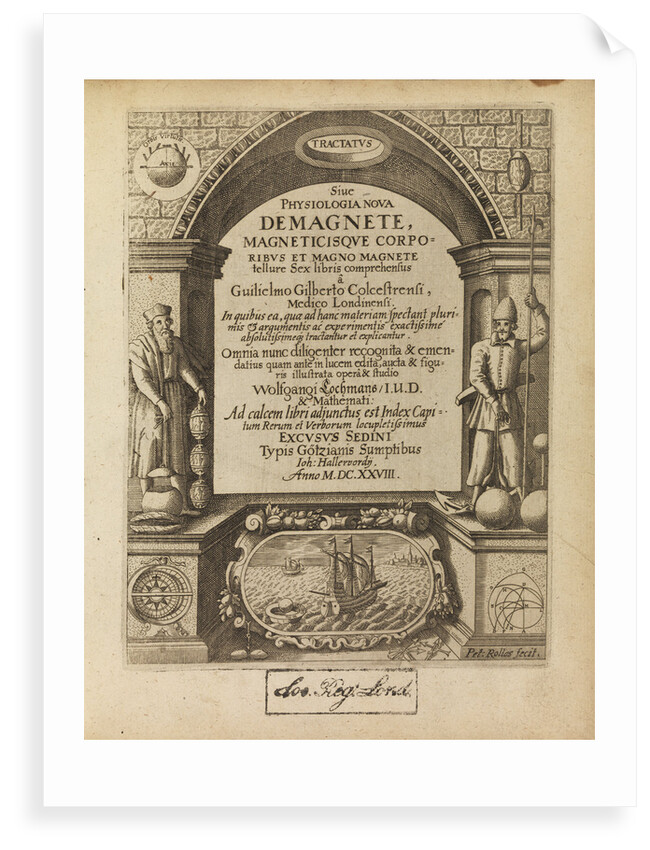 Title page of William Gilbert's 'De Magnete' by Peter Rollos I