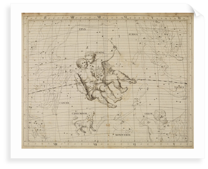 Gemini, from John Flamsteed's 'Atlas Coelestis' by Anonymous