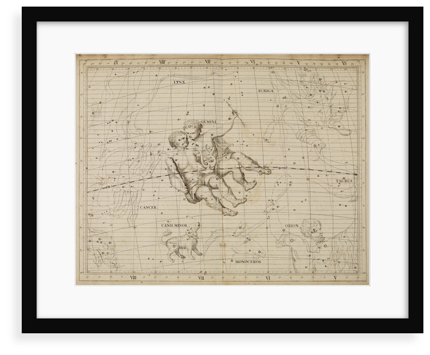 Gemini, from John Flamsteed's 'Atlas Coelestis' by Anonymous