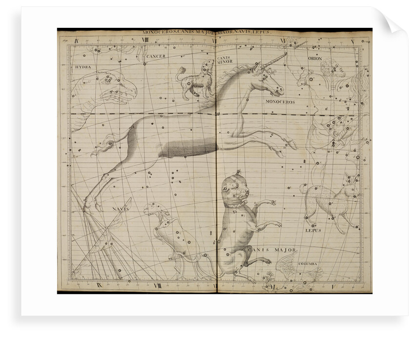 Monoceros, from John Flamsteed's 'Atlas Coelestis' by Anonymous