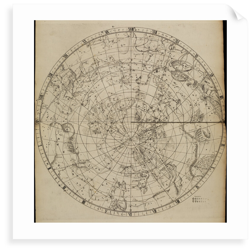 Southern planisphere, from John Flamsteed's 'Atlas Coelestis' by unknown