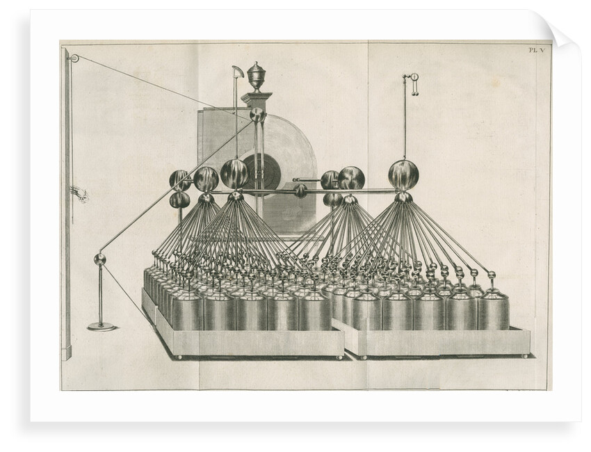 Electrical machine and Leyden jar batteries at Teyler's Museum by Barend de Backer