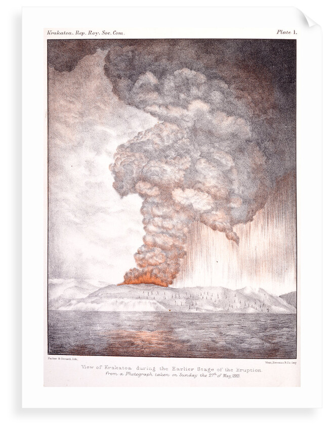 View of Krakatoa, 1883 by Parker & Coward
