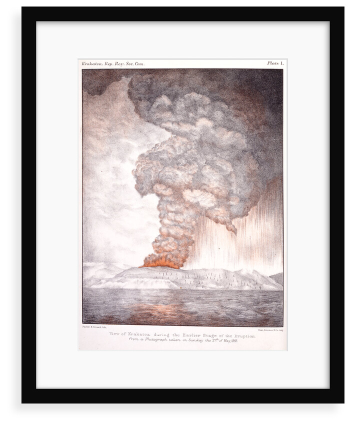 View of Krakatoa, 1883 by Parker & Coward