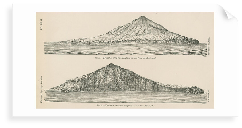 Two views of Krakatoa by Anonymous