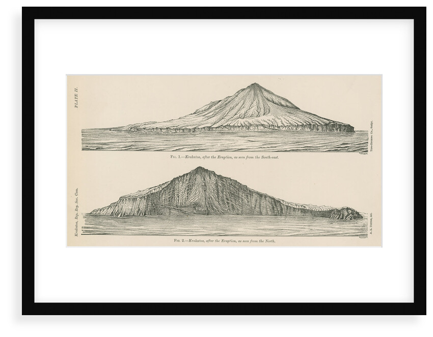 Two views of Krakatoa by Anonymous