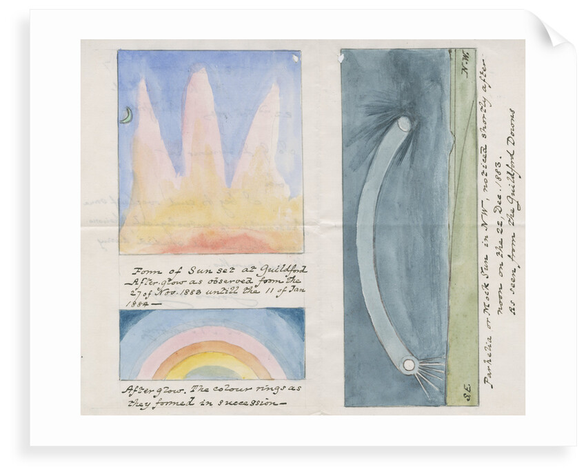 Krakatoa afterglow effects and parhelia by Archibald Henry Swinton