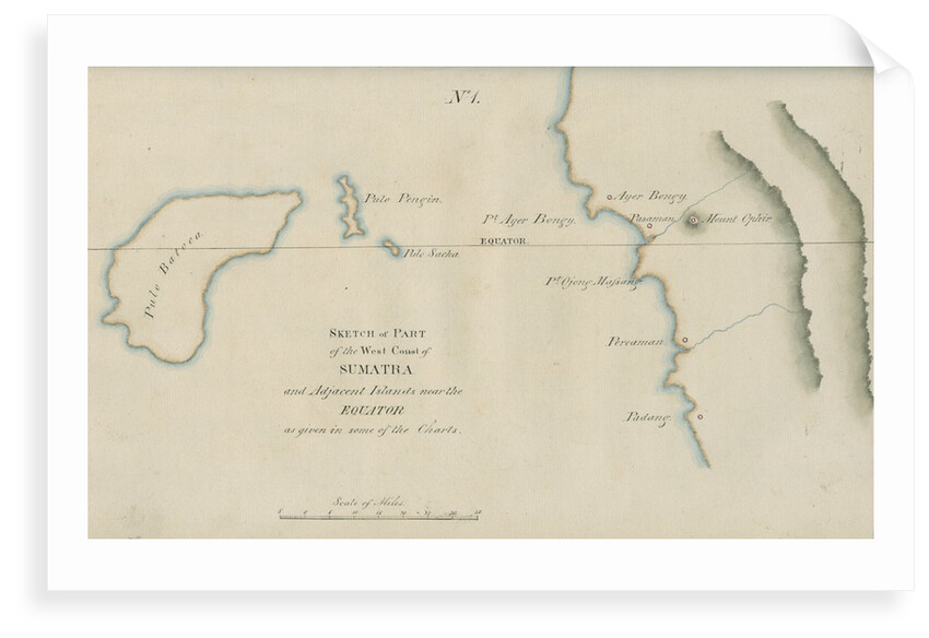 Chart of Western Sumatra by unknown