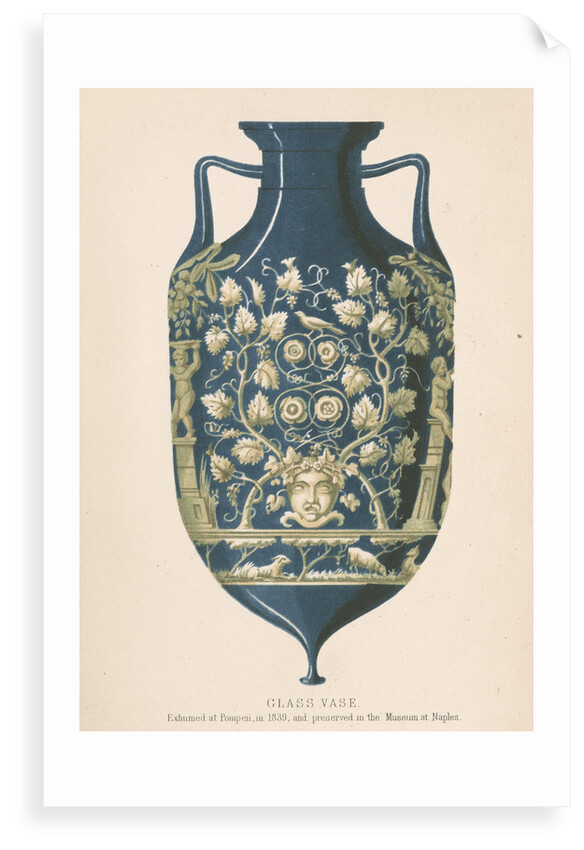 Glass vase from Pompeii by J R Robbins