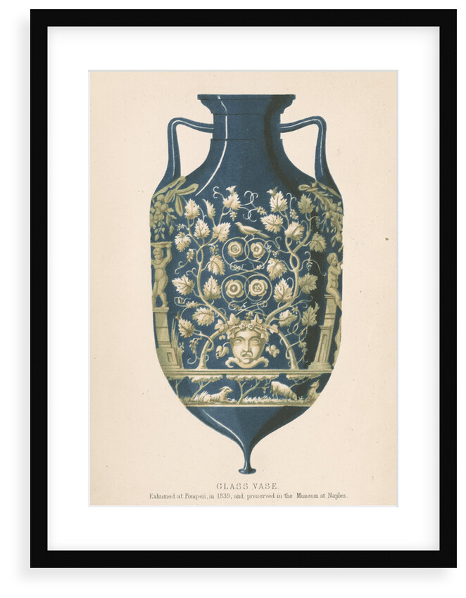 Glass vase from Pompeii by J R Robbins
