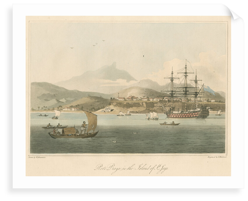 'Porto Praya in the Island of St. Jago' by Thomas Medland