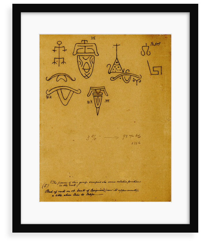 Picture-writing of a chief, animals and household goods by Richard Spruce