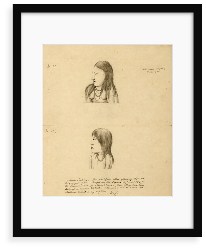 Portraits of two MacÃº [Hupda] Indians by Richard Spruce