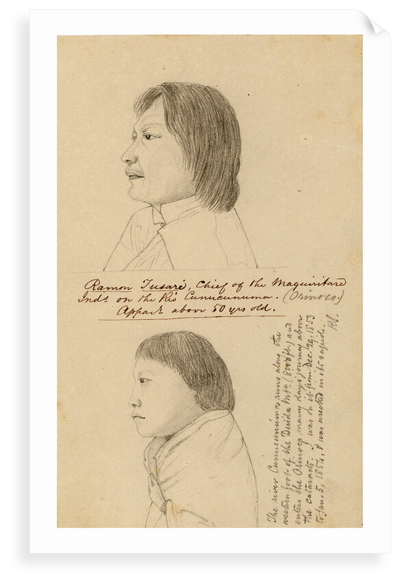 Portraits of Ramon TussarÃ­ and a Maquiritari girl by Richard Spruce