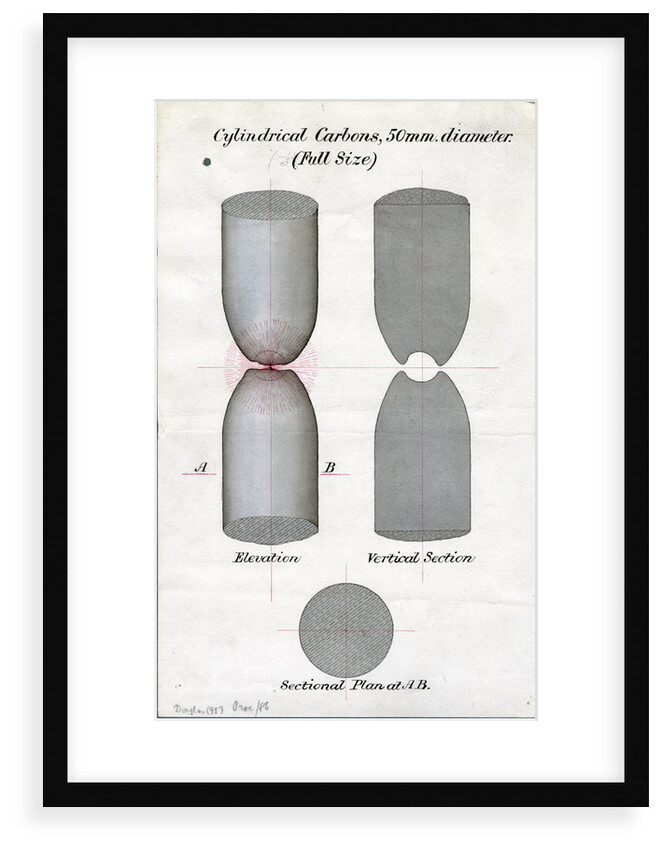 Cylindrical carbons for arc lights by James Nicholas Douglass