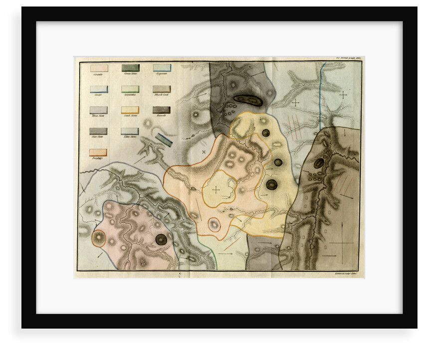 Geological map by James Kirkwood and Son