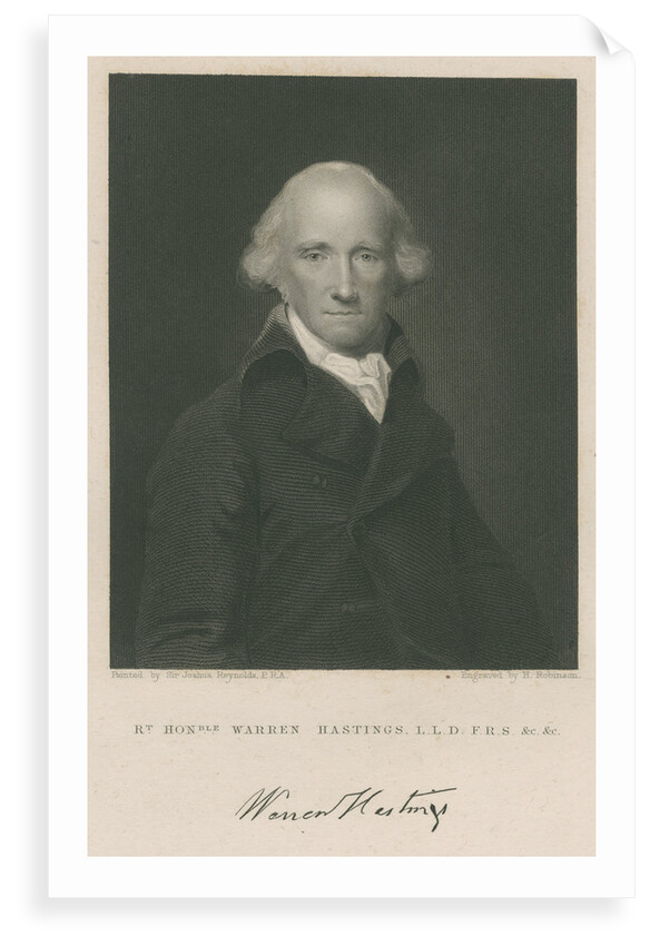 Portrait of Warren Hastings (1732-1818) by John Henry Robinson