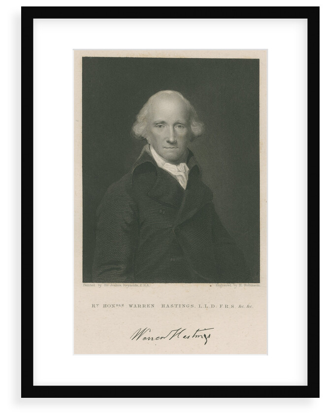 Portrait of Warren Hastings (1732-1818) by John Henry Robinson