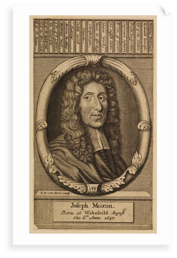 Portrait of Joseph Moxon by Frederick-Hendrik van den Hove