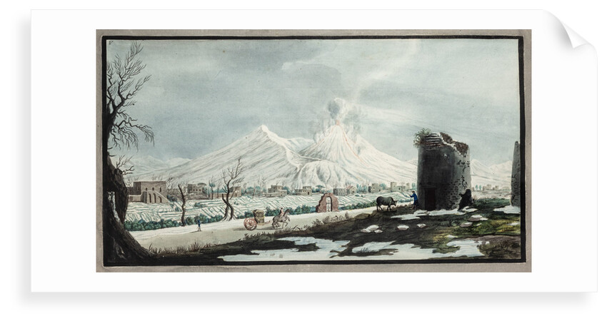 Crater of Mount Vesuvius by Pietro Fabris