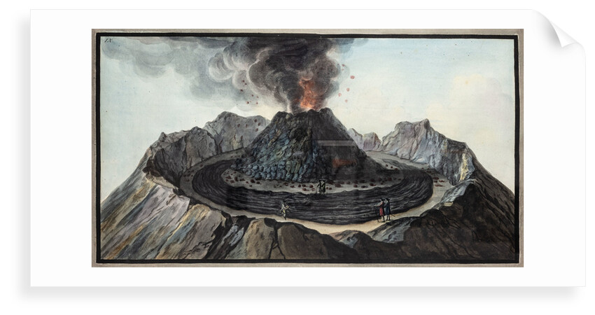 Crater of Mount Vesuvius by Pietro Fabris