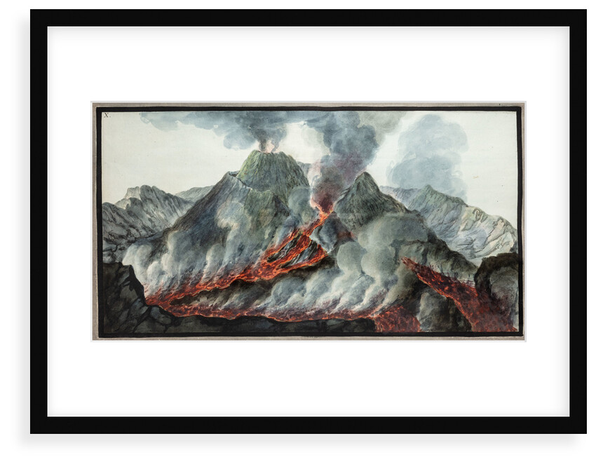 Crater of Mount Vesuvius by Pietro Fabris