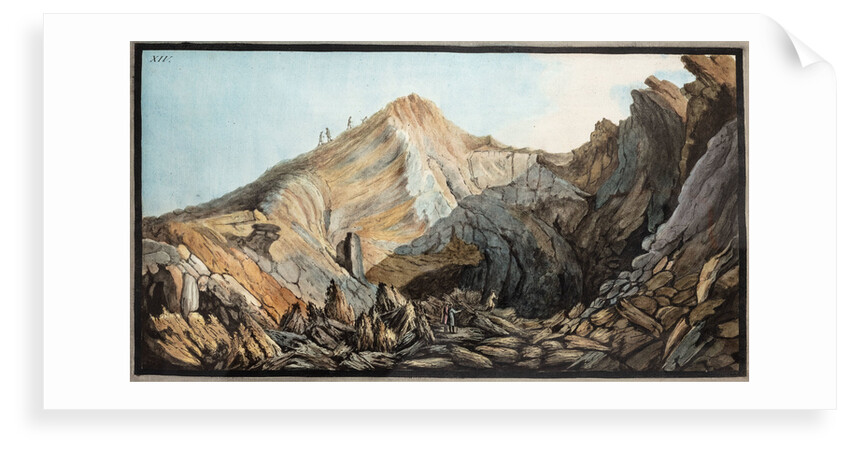 Crater of Mount Vesuvius by Pietro Fabris