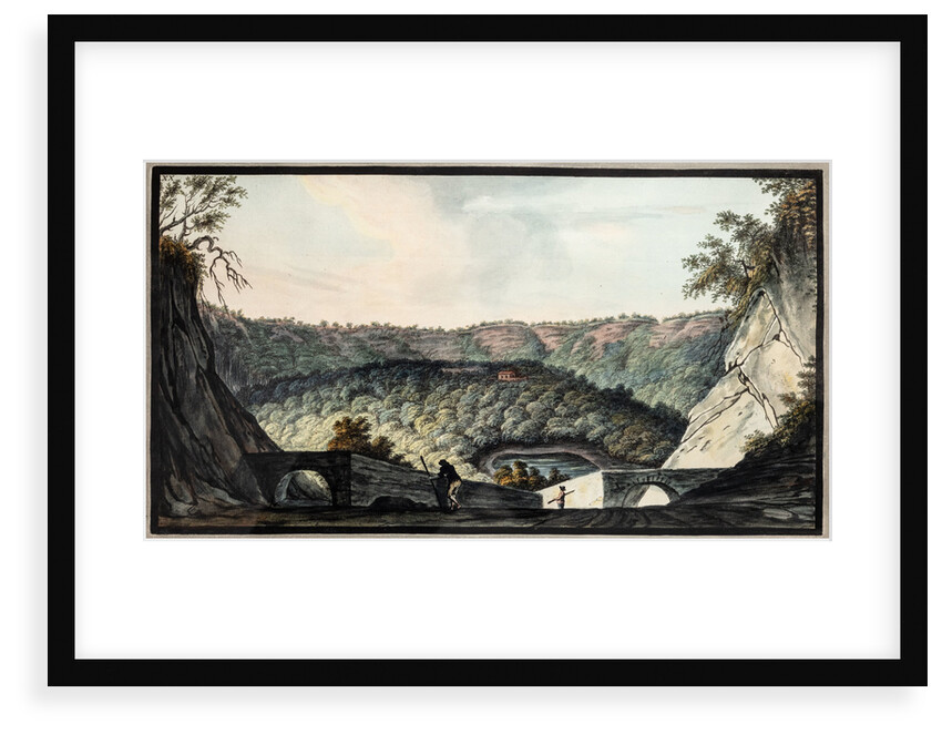 Crater of Astruni by Pietro Fabris