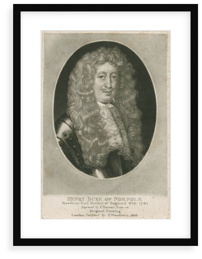 Portrait of Henry Howard, 7th Duke of Norfolk (1655-1701) by Charles Turner