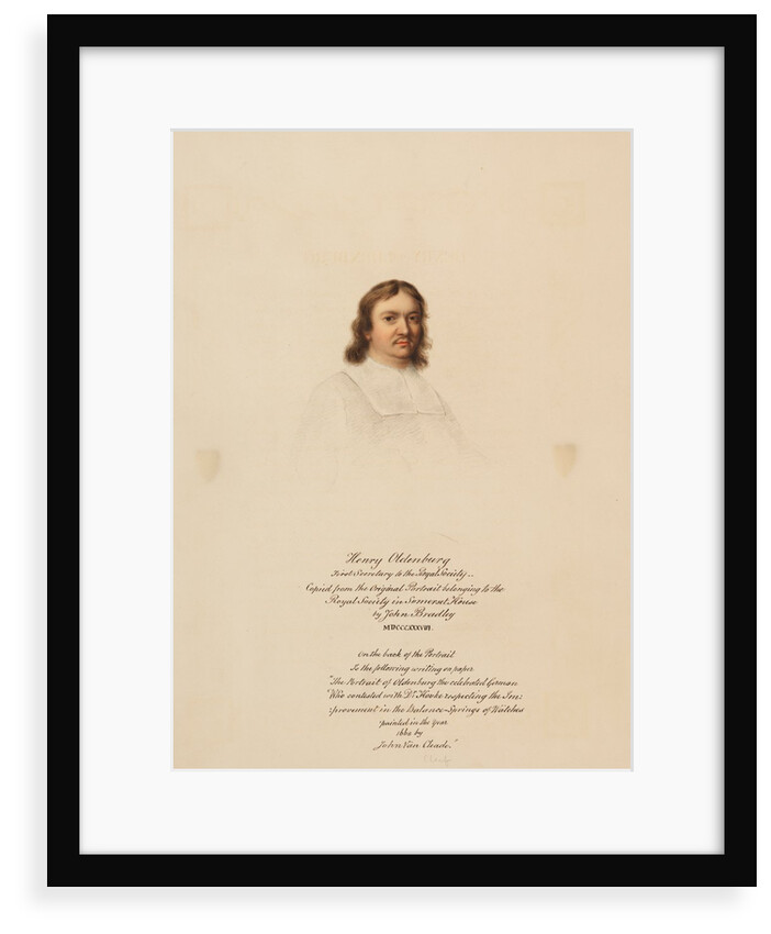 Portrait of Henry Oldenburg by John Bradley