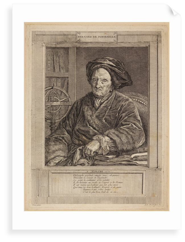 Portrait of Bernard le Bovier de Fontenelle by Ange-Laurent de La Live de Jully
